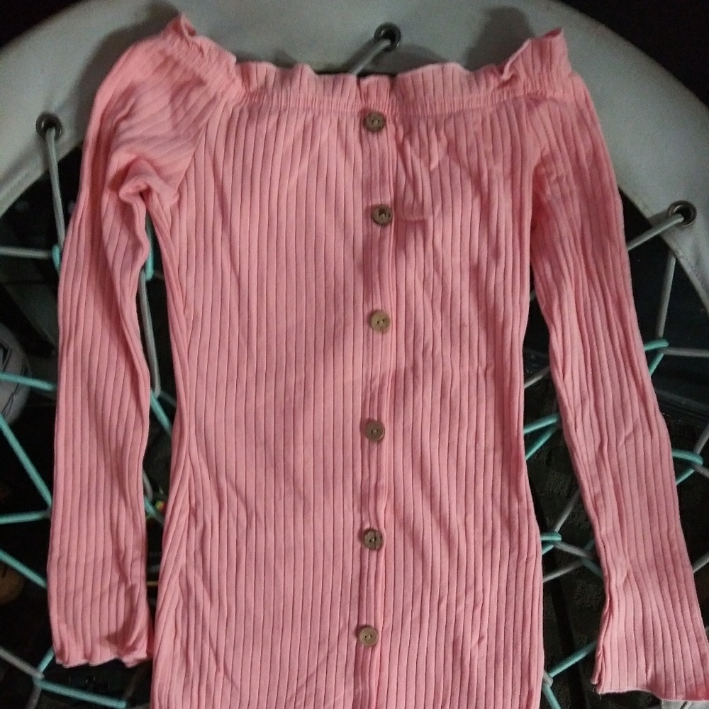 Tight Pink Button Down Dress Size Medium - Picture 3 of 5